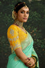 Awesome Sea Green Weaving Silk Function Wear Saree With Blouse