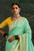 Awesome Sea Green Weaving Silk Function Wear Saree With Blouse