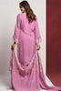 Lovely Pink Embroidered Organza Traditional Pant Suit With Dupatta