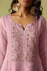 Lovely Pink Embroidered Organza Traditional Pant Suit With Dupatta