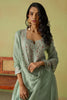 Surprising Pista-Green Embroidered Organza Pant Suit With Dupatta