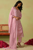Lovely Pink Embroidered Organza Traditional Pant Suit With Dupatta
