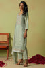 Surprising Pista-Green Embroidered Organza Pant Suit With Dupatta