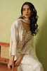 Ravishing Off-White Embroidered Organza Traditional Pant Suit