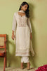 Ravishing Off-White Embroidered Organza Traditional Pant Suit
