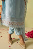 Stunning Sky-Blue Embroidered Organza Pant Suit With Dupatta