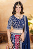 Adorable Multi-Color Embroidered Georgette Wedding Lehenga Choli