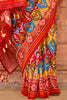 Beautiful Multi-Color Patola Print Silk Function Wear Saree With Blouse