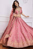 Stunning Pink Sequins Art Silk Wedding Wear Lehenga Choli With Dupatta