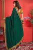 Attractive Green Sequins Vichitra Silk Mehendi Wear Saree With Blouse