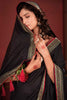 Delightful Black Embroidered Vichitra Silk Function Wear Saree