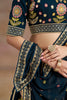 Wonderful Navy Blue Zari Work Georgette Wedding Wear Lehenga Choli