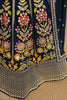 Wonderful Navy Blue Zari Work Georgette Wedding Wear Lehenga Choli