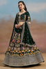 Incredible Green Sequins Georgette Mehendi Wear Lehenga Choli
