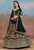 Incredible Green Sequins Georgette Mehendi Wear Lehenga Choli