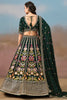Incredible Green Sequins Georgette Mehendi Wear Lehenga Choli