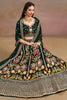 Incredible Green Sequins Georgette Mehendi Wear Lehenga Choli
