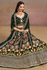 Incredible Green Sequins Georgette Mehendi Wear Lehenga Choli