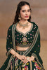 Incredible Green Sequins Georgette Mehendi Wear Lehenga Choli