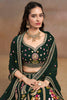 Incredible Green Sequins Georgette Mehendi Wear Lehenga Choli