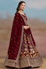 Astonishing Maroon Sequins Georgette Reception Wear Lehenga Choli