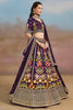 Amazing Purple Floral Embroidery Georgette Bridesmaid Lehenga Choli