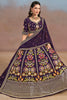 Amazing Purple Floral Embroidery Georgette Bridesmaid Lehenga Choli