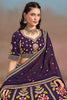 Amazing Purple Floral Embroidery Georgette Bridesmaid Lehenga Choli