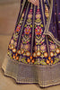 Amazing Purple Floral Embroidery Georgette Bridesmaid Lehenga Choli