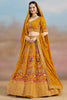 Lavish Yellow Zari Work Georgette Haldi Wear Lehenga Choli