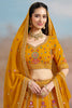 Lavish Yellow Zari Work Georgette Haldi Wear Lehenga Choli