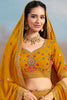 Lavish Yellow Zari Work Georgette Haldi Wear Lehenga Choli
