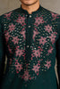 Gorgeous Green Thread Embroidered Viscose Silk Festival Wear Men Kurta