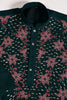 Gorgeous Green Thread Embroidered Viscose Silk Festival Wear Men Kurta
