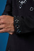 Awesome Black Thread Work Viscose Sangeet Wear Men Kurta With Pant