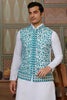 Majestic White Sequins Silk Function Wear Men Kurta With Pant And Jacket