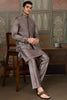 Outstanding Grey Embroidered Silk Wedding For Men Kurta With Pant And Jacket