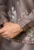 Outstanding Grey Embroidered Silk Wedding For Men Kurta With Pant And Jacket