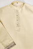Fantastic Light-Yellow Thread Embroidered Silk Men Kurta With Pant And Jacket