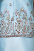 Attractive Sky-Blue Thread Work Silk Traditional Men Kurta With Pant And Jacket