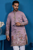 Lovable Dusty Pink Thread Work Viscose Traditional Men Kurta