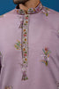 Lovable Dusty Pink Thread Work Viscose Traditional Men Kurta