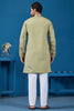 Bewitching Pista Green Thread Wok Viscose Silk Festival Wear Men Kurta