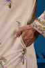 Spectacular Beige Thread Embroidered Viscose Silk Wedding For Men Kurta