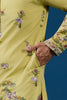 Adorable Yellow Thread Work Viscose Silk Haldi Wear Men Kurta