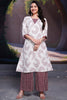 Excellent White Floral Printed Cotton Casual Wear Kurta With Palazzo