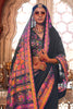 Wonderful Black Floral Printed Silk Function Wear Saree With Blouse