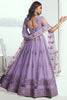 Beautiful Lavender Sequins Net Bridesmaid Lehenga Choli With Dupatta