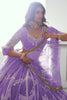 Winsome Lavender Embroidered Net Party Wear Lehenga Choli