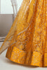 Alluring Yellow Embroidered Net Wedding Lehenga Choli With Dupatta